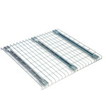 steel welded wire mesh decking with flared support for box beam pallet racking