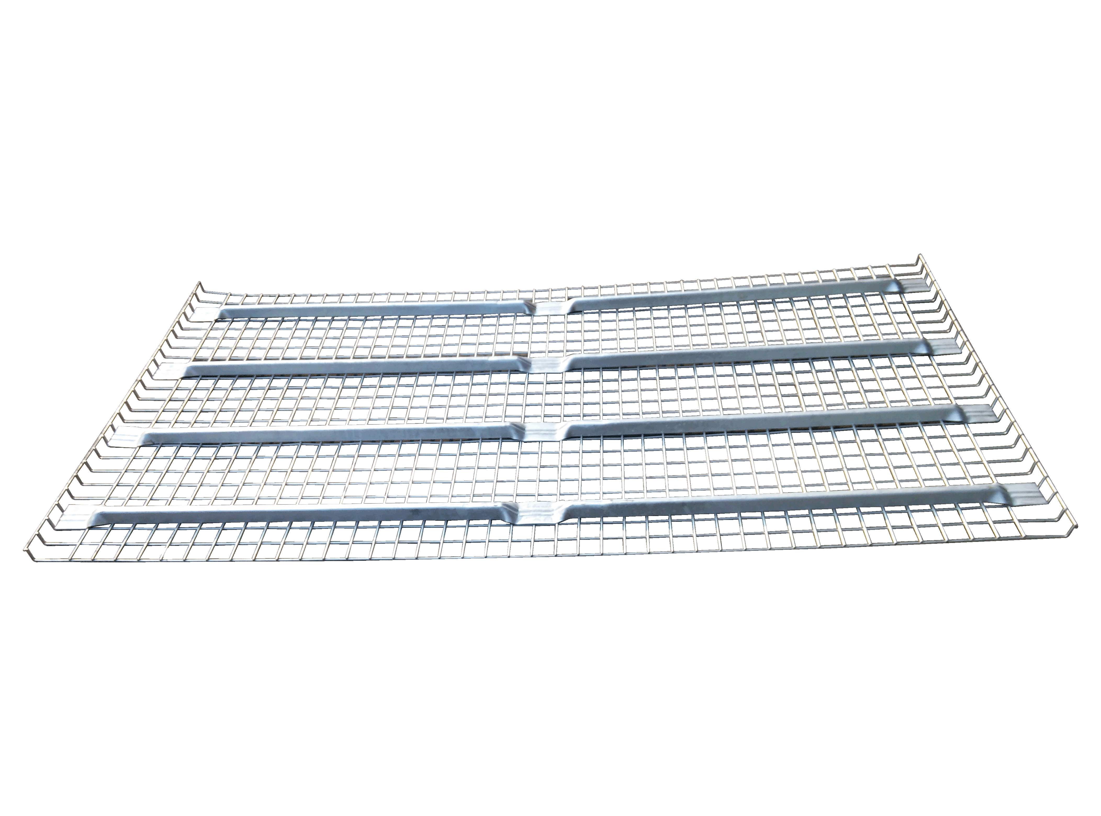 Pallet rack decking used across 3 beams