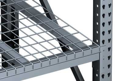 Wire mesh shelving application