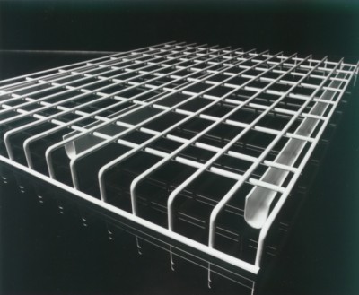 Wire decking for step beam racking