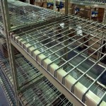 Wire mesh shelving application
